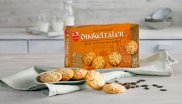 Dinkeltaler mit Kürbiskernen