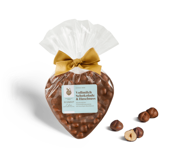 Vollmilch-Schokolade & Haselnuss Herz